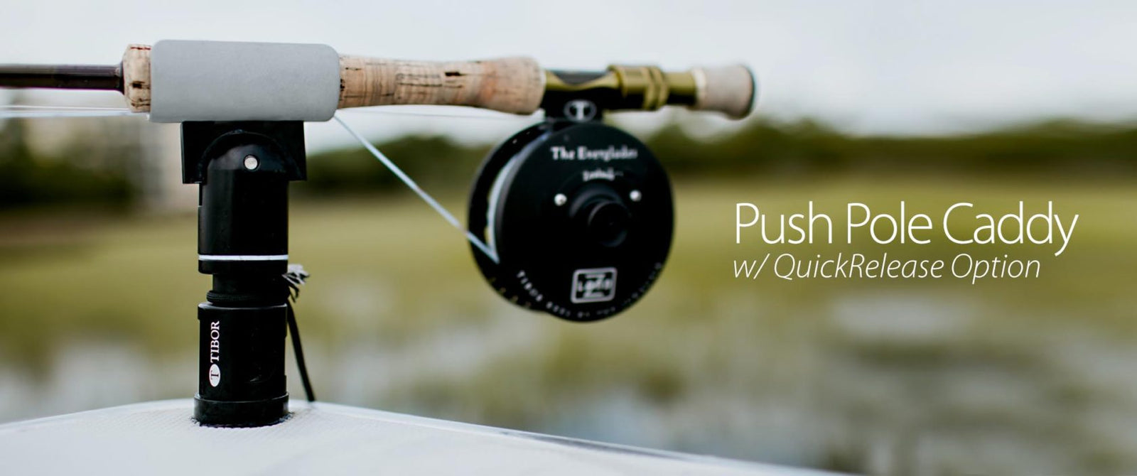 Tibor Push Pole Caddy QuickRelease – Carbon Marine